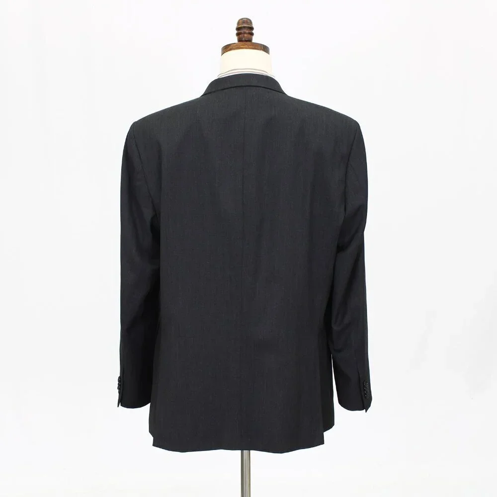 Tommy Hilfiger 46L Gray Solid 2-Button Sport Coat Blazer Jacket G888